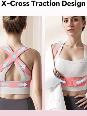 Cofoe women’s posture corrector adjustable  brace in Pink